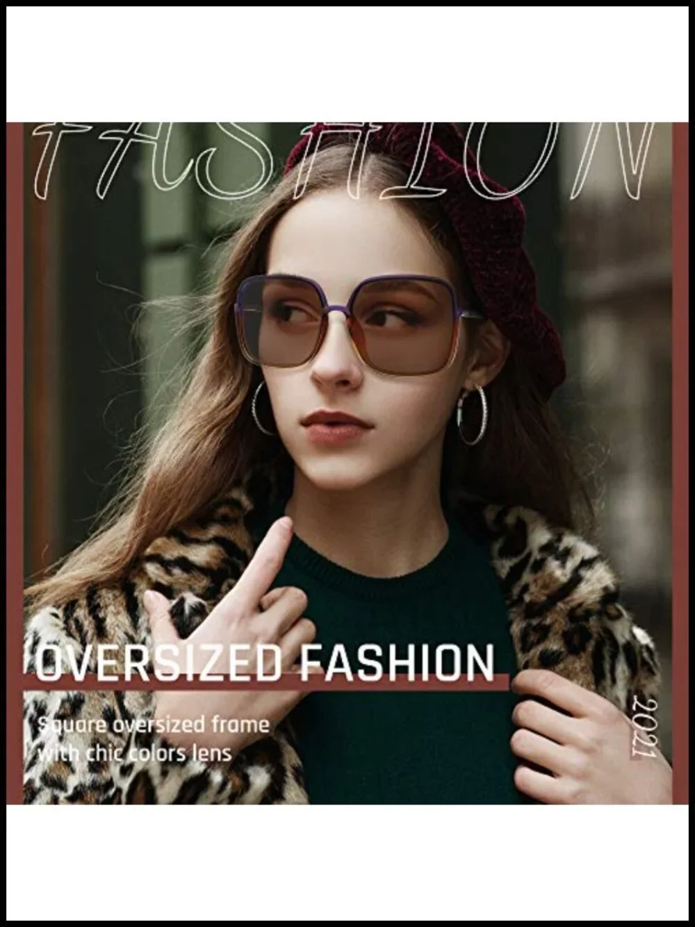 Oversized Square Polarized UV400 Protection Sports Sunglasses for Women
